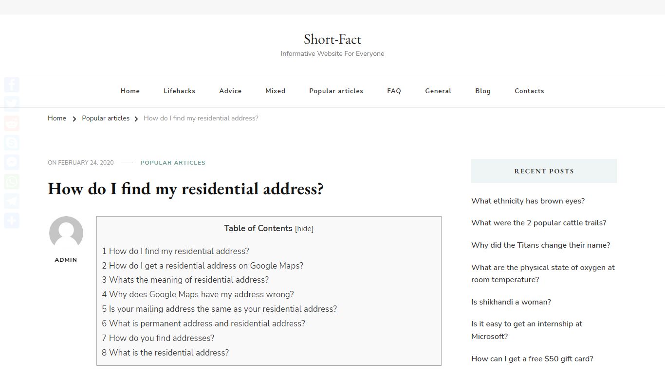 How do I find my residential address? – Short-Fact